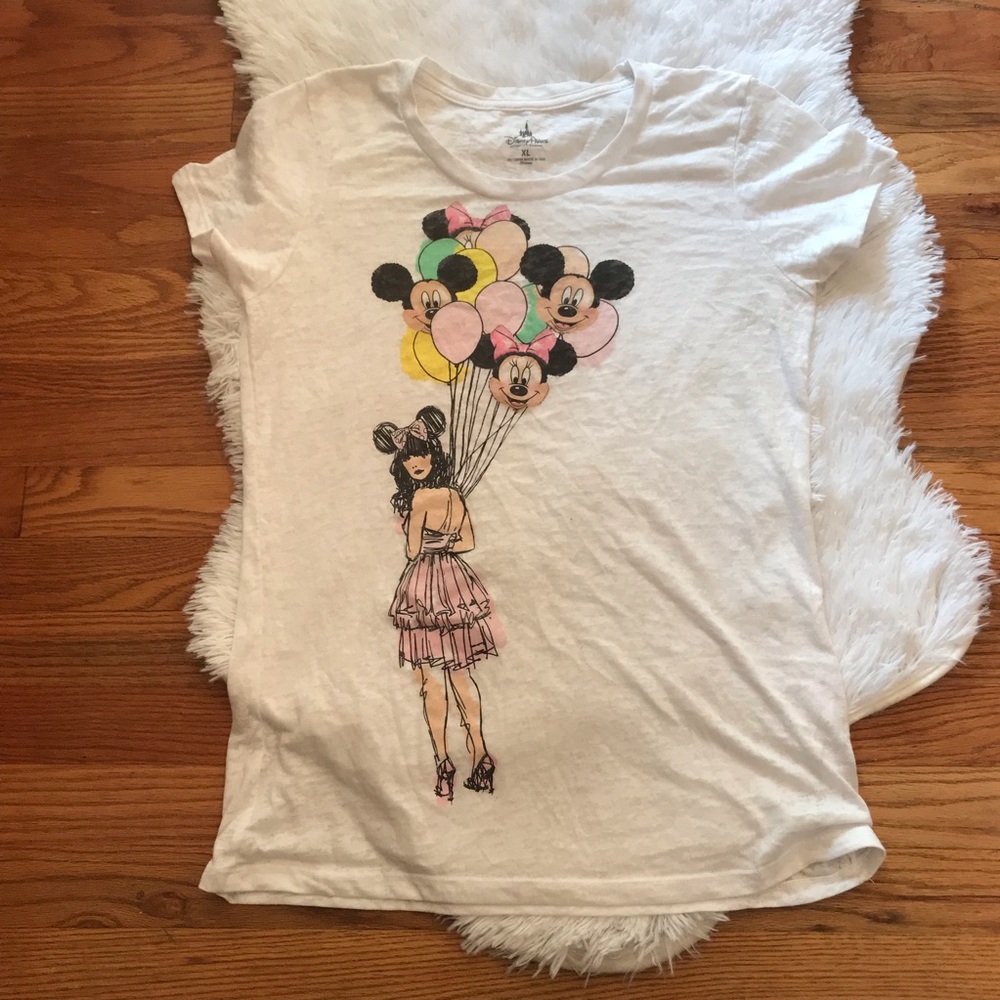 Disney Parks Minnie Mouse Balloon Girl Tee XL